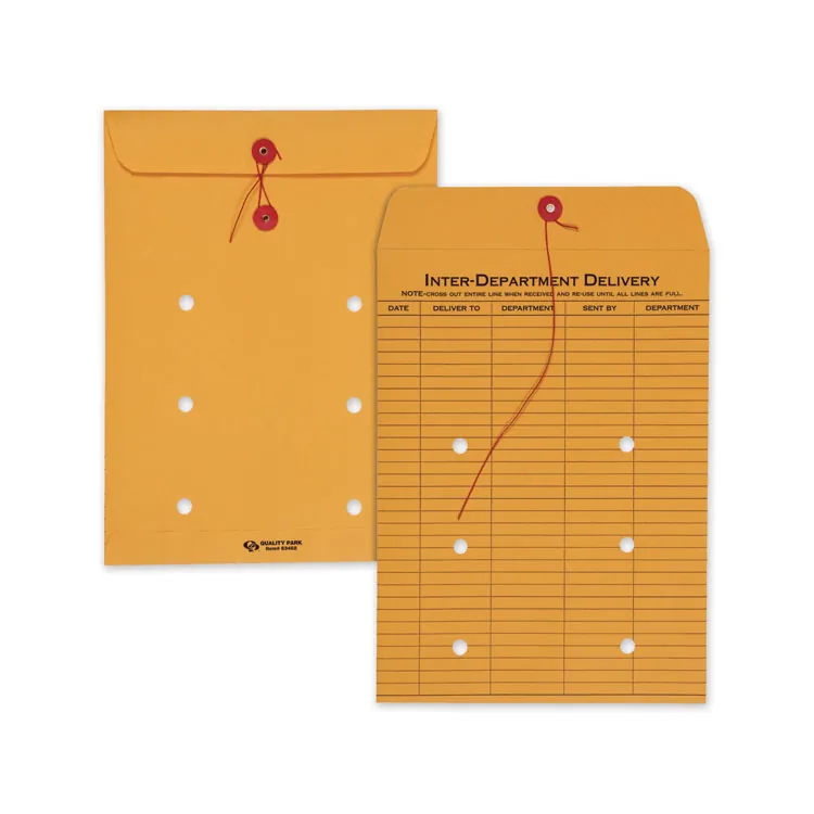 QUALITY PARK PRODUCTS QUA63561 — Quality Park 9x12 Heavy-duty Envelopes - Document - #90 - Clasp/Gummed Flap - 100 / Box