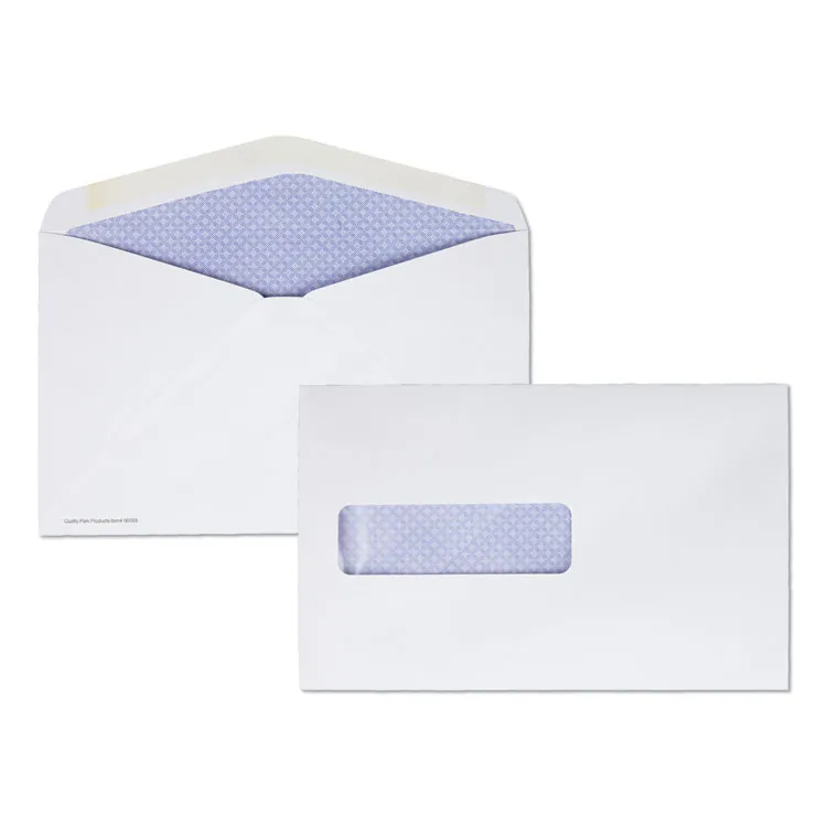 QUALITY PARK PRODUCTS QUA90063 — White Gummed Closure Envelopes, 6x9.5 Inches, 500/Pack