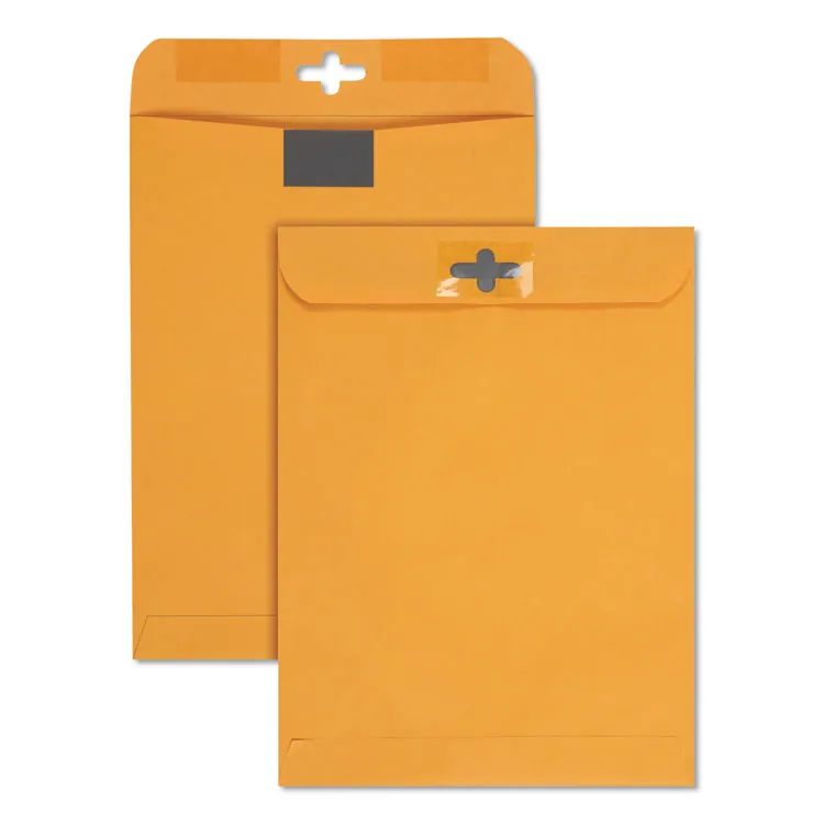 QUALITY PARK PRODUCTS QUA43468 — 6x9 Brown Kraft Clear Clasp Envelopes - 100 Box