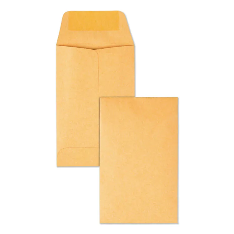 QUALITY PARK PRODUCTS QUA50662 — Kraft Coin Envelope #6 - Gummed Closure - 500 Count