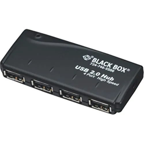 BLACK BOX CORPORATION IC147A-R3 — USB 2.0 HUB, 4-PORT, (4) USB TYPE-A (FEMALE); (1) USB MINI TYPE-B (FEMALE),  USB