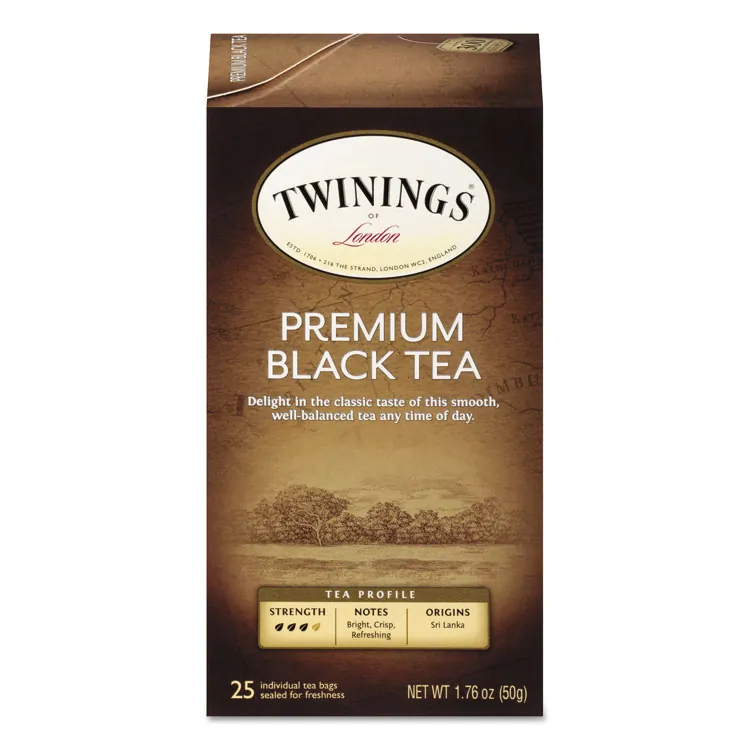 TWININGS NORTH AMERICA INC TNA51727 — Decaffeinated English Breakfast Tea Bags - 25 Count