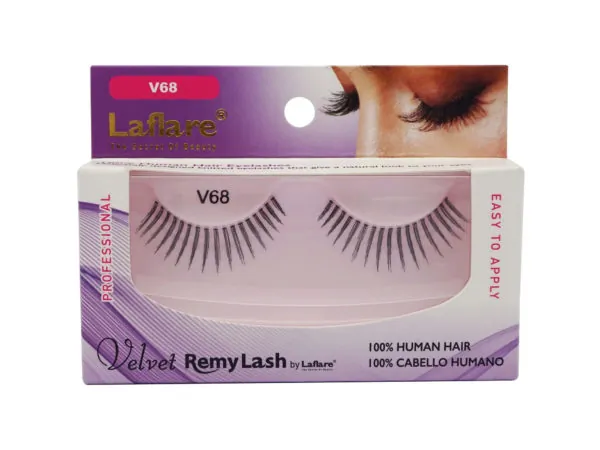 Bulk Buys CA668 — LaFlare Velvet Remy Eyelashes V68 - 100% Human Hair