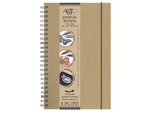 bulk buys CH363 - Art-C 5 x 8 Spiralbound Journal - Neutral Tones
