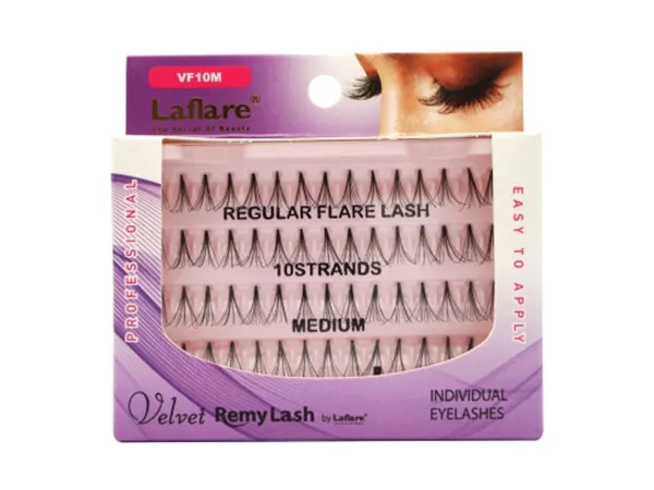 Bulk Buys CA674 — LaFlare Velvet Remy Medium Individual Eyelashes - 10 Strands