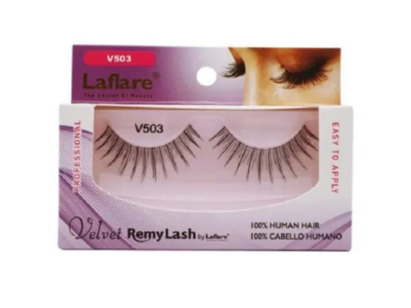 Bulk Buys CA672 — LaFlare V503 Velvet Remy Human Hair Lashes - Natural Look