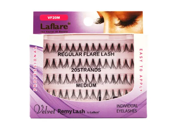 Bulk Buys CA680 — Velvet Flare Medium Individual Eyelashes - 20 Strands