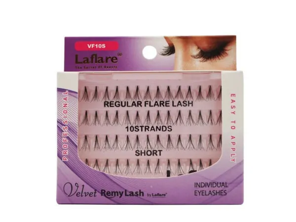 Bulk Buys CA673 — LaFlare Velvet Remy Short Individual Eyelashes - 10 Strands