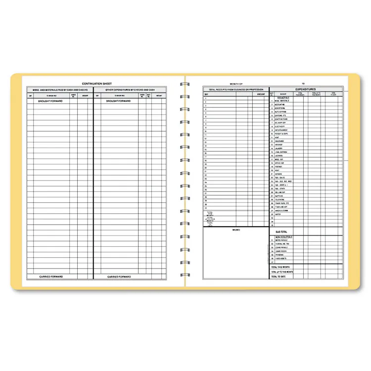 DOME PUBLISHING COMPANY 612 — Monthly Record Keeping Book - 8.5x11 Tan Vinyl Cover