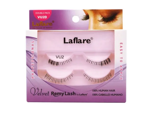 bulk buys CA685 - LaFlare 100% Human Hair Velvet Double Under Eyelashes