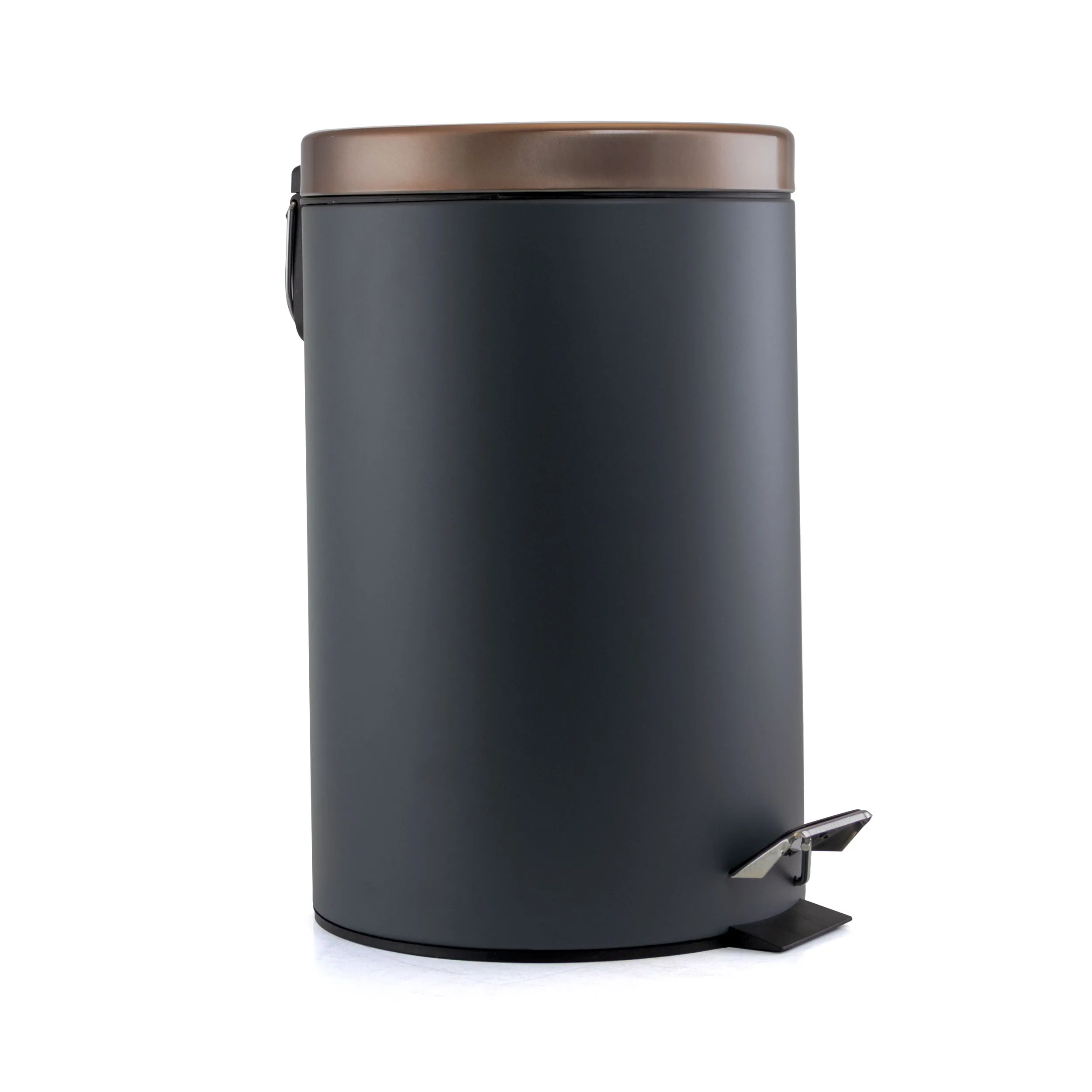 ELAMA EL-05 — Elama 1.5 Gallon Stylish Grey and Copper Soft Pedal Office, Kitchen and Bathroom Trash Bin