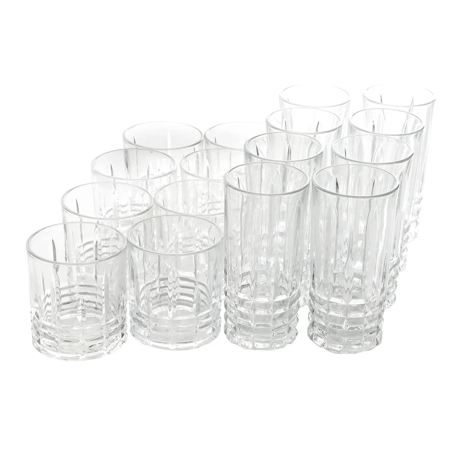 Gibson 116962.16 - Gibson Home Jewelite 16-Piece Tumbler & Old Fashioned Set