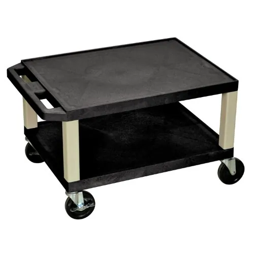 Luxor WT16 — 16-Inch High Rolling AV Cart with Two Shelves