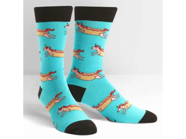 Bulk Buys BJ364 — Sock It to Me Corn Dog Men's Crew Socks - Fun & Comfortable