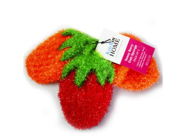 bulk buys HP253 - 3 Pack Strawberry Sponges - Red, Orange, and Yellow