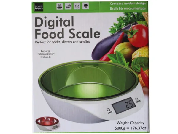 Bulk Buys GE482 — Digital Kitchen Scale with Bowl - 5000g Capacity
