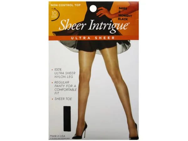 bulk buys GW820 - Coffee Brown Ultra Sheer Nylon Pantyhose Size B (UH)