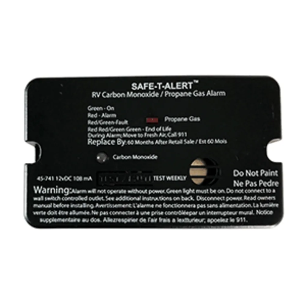 Safe-T-Alert 45-741-BL — Safe-T-Alert 45-Series Combo Carbon Monoxide Propane Alarm Surface Mount - Black