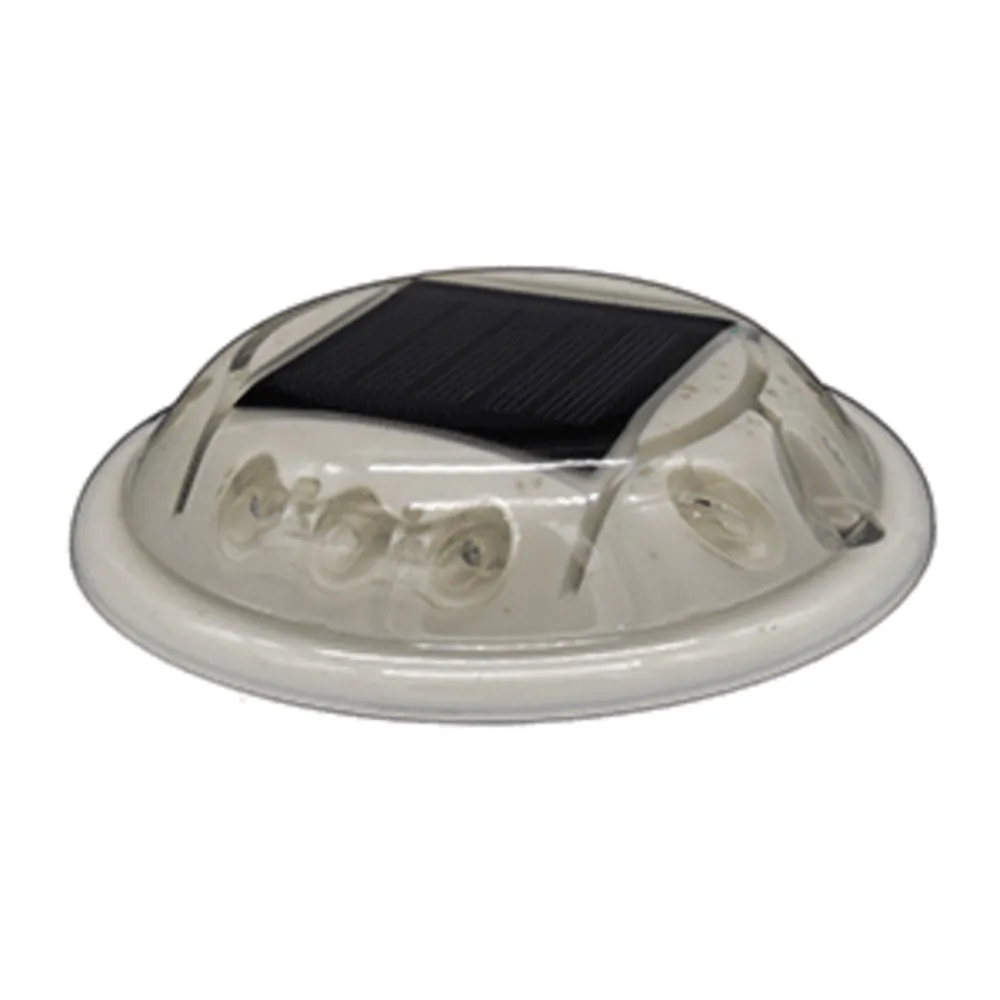 Hydro Glow C1R — Hydro Glow C1R Round Solar Dock, Deck & Pathway Light - Red