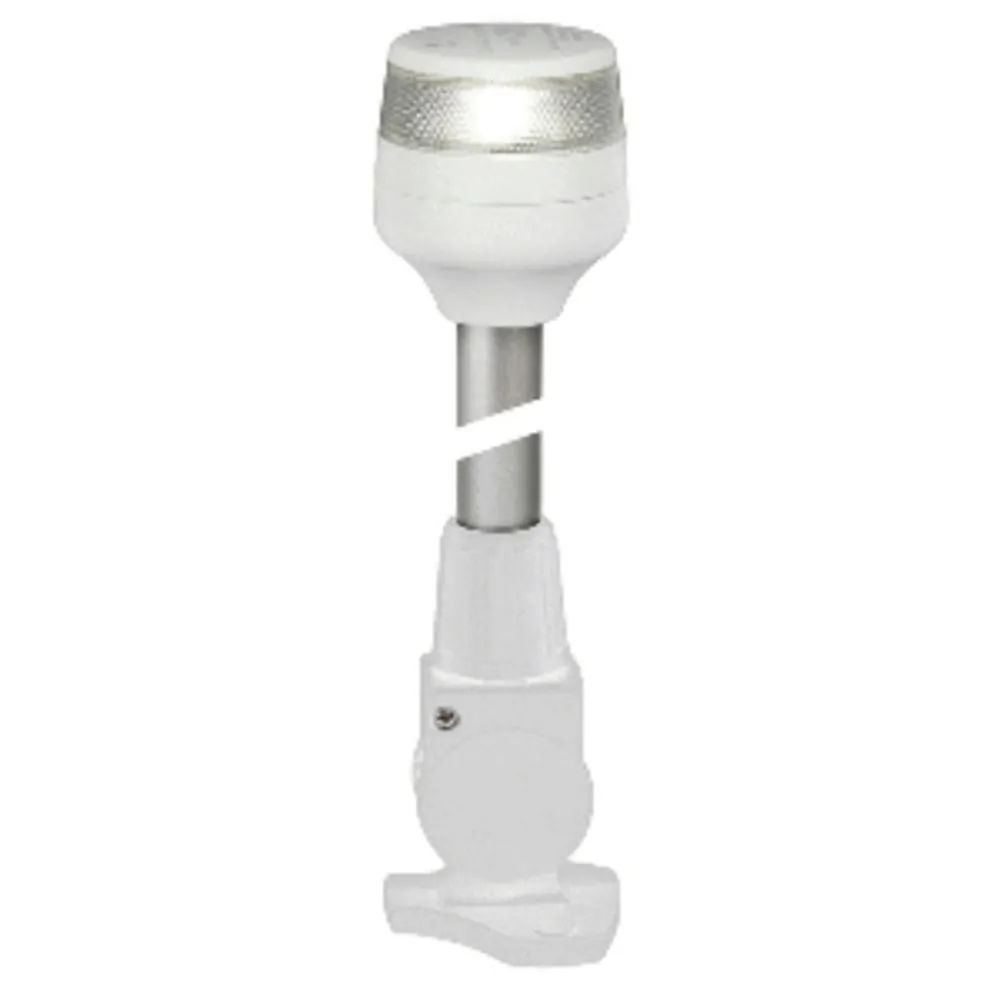 Hella Marine 980960291 — Hella Marine 2nm All Round White Fold Down Pole Navigation Lamp - 8" - White Base