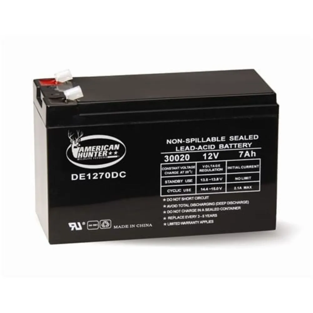 American Hunter GSM-DE-30020 — 12V 7Ah Rechargeable Battery for Versatile Applications