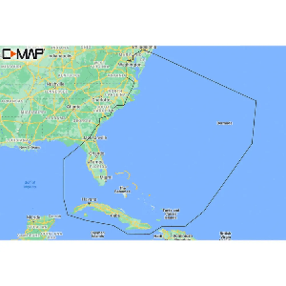 Lowrance M-NA-Y203-MS — Chesapeake Bay to Bahamas C-MAP REVEAL™ Coastal Chart