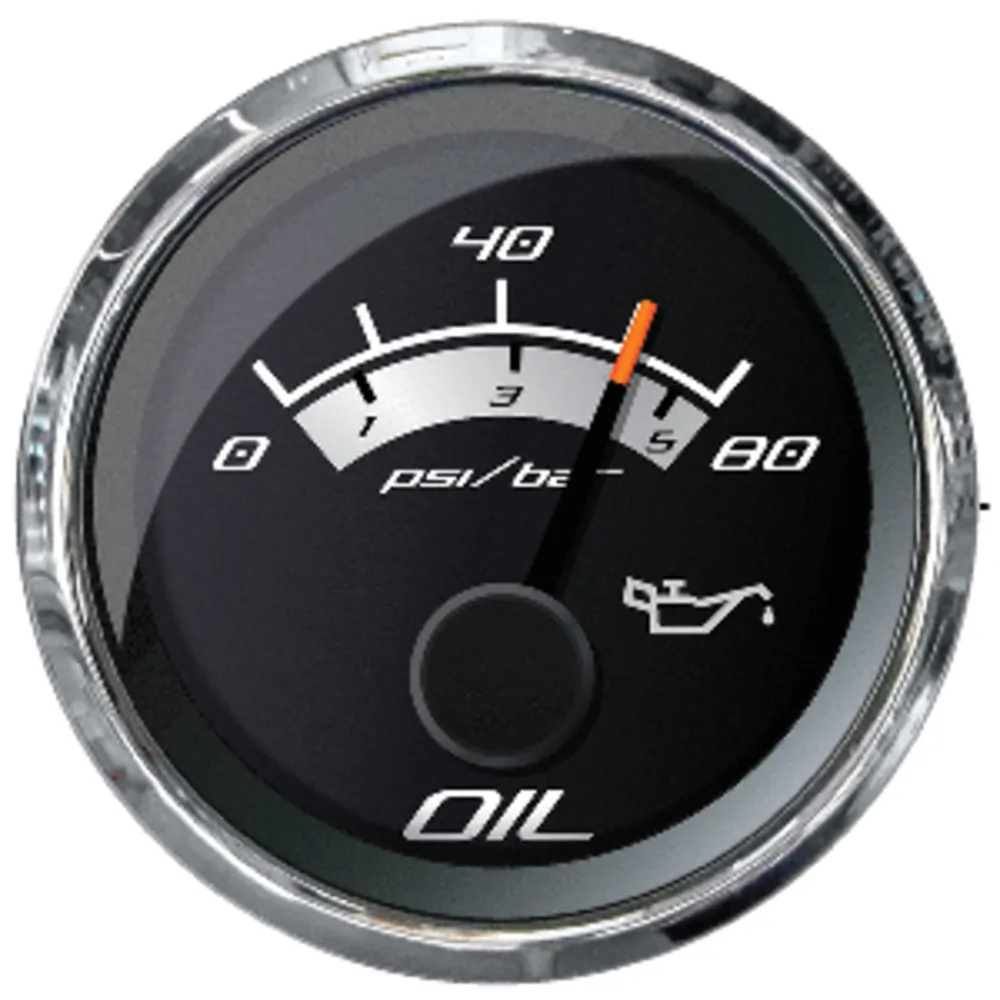 Faria Beede Instruments 22024 — Faria Platinum 2" Oil Pressure Gauge - 80 PSI