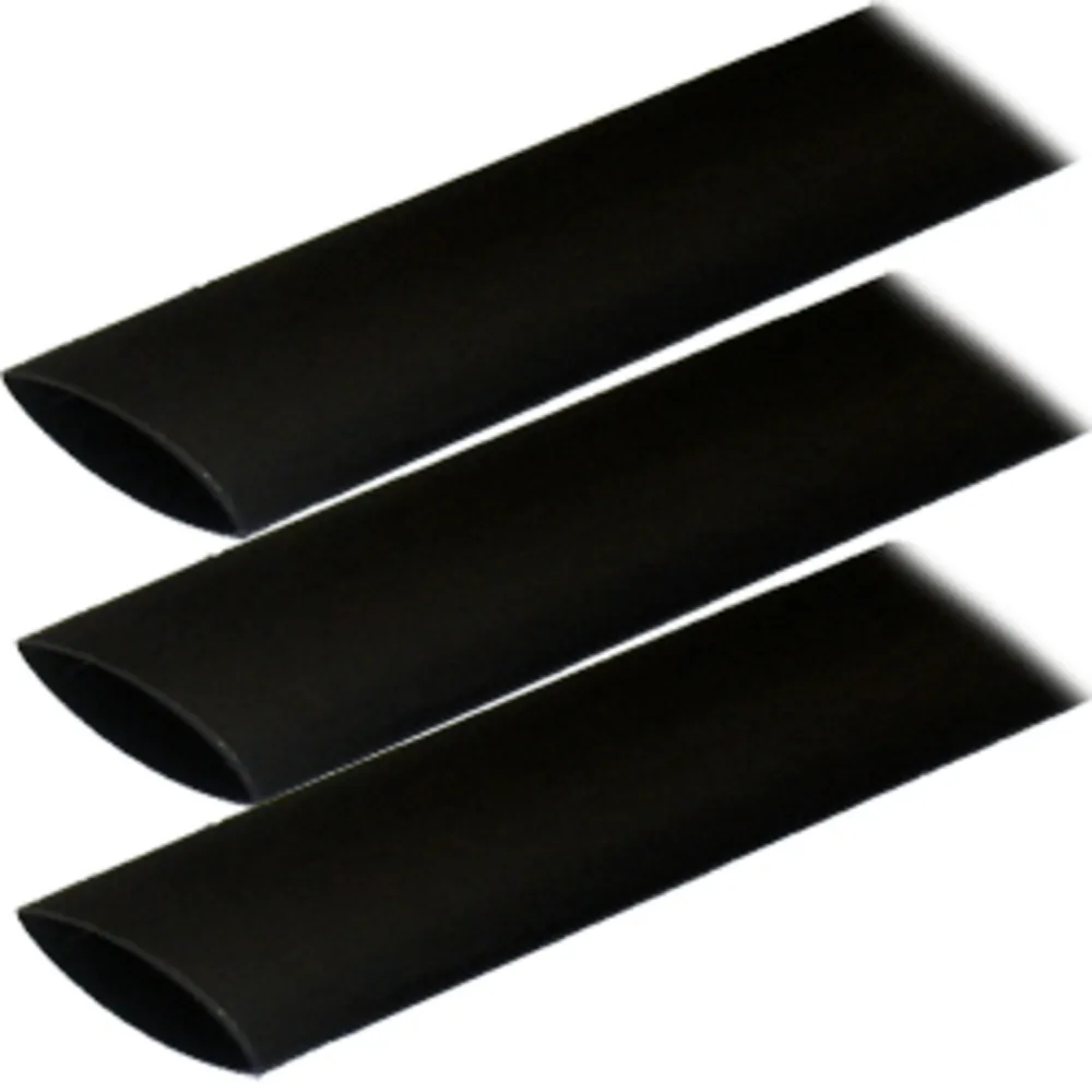 Ancor 307103 — Ancor Adhesive Lined Heat Shrink Tubing (ALT) - 1" x 3" - 3-Pack - Black