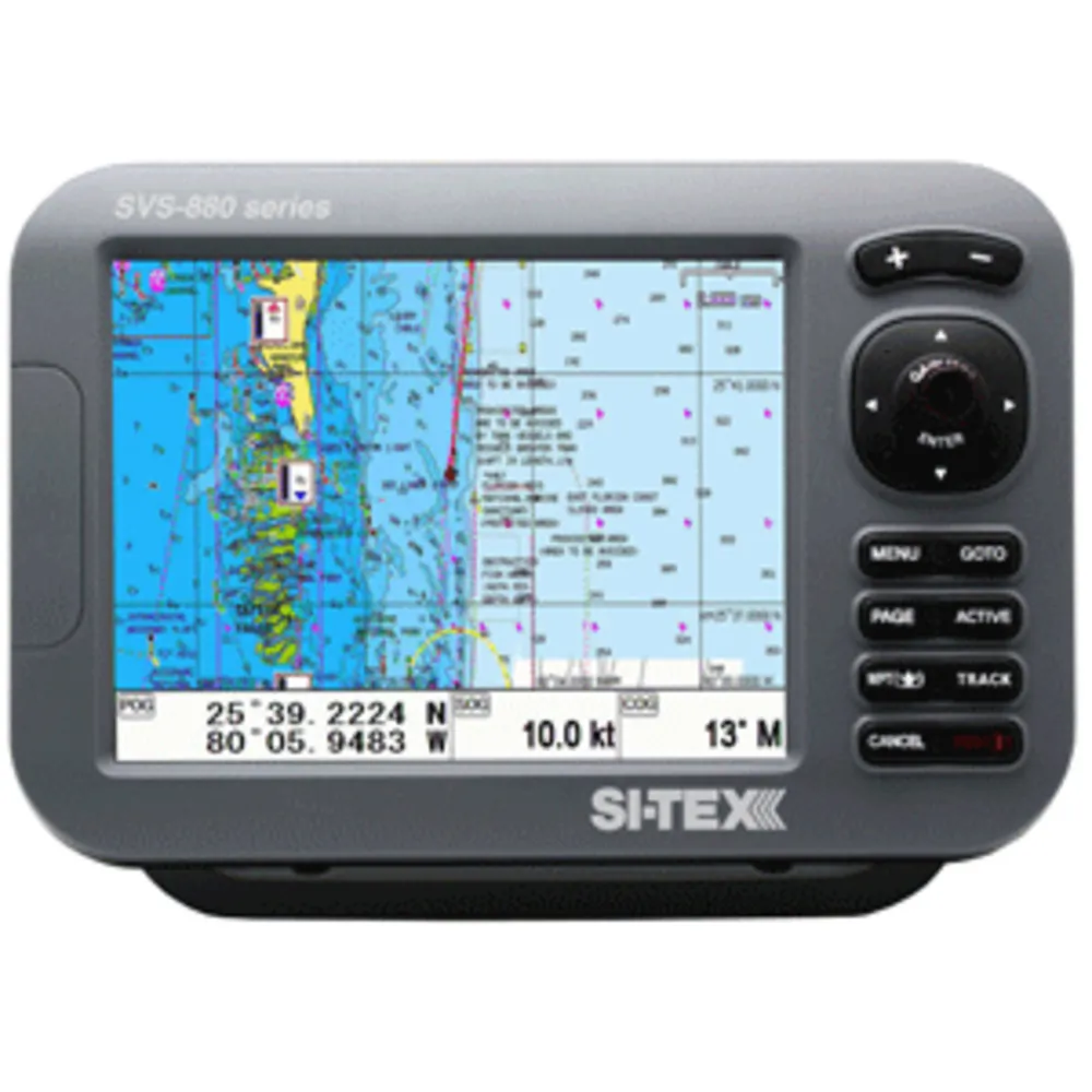SI-TEX SVS-880CE — SI-TEX SVS-880CE 8" Chartplotter w/External GPS Antenna & Navionics+ Card