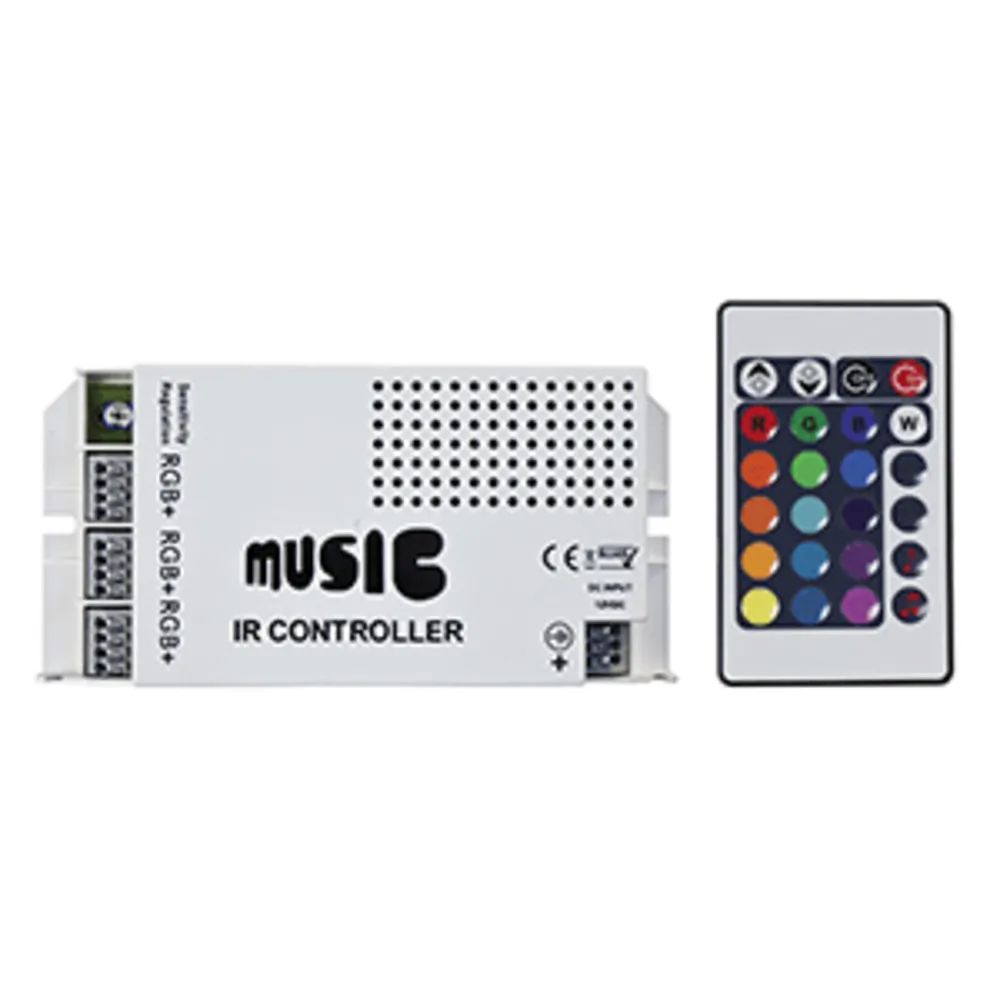HEISE LED Lighting Systems HE-RGBSAC-1 — HEISE Sound Activated RGB Controller w/IR Remote