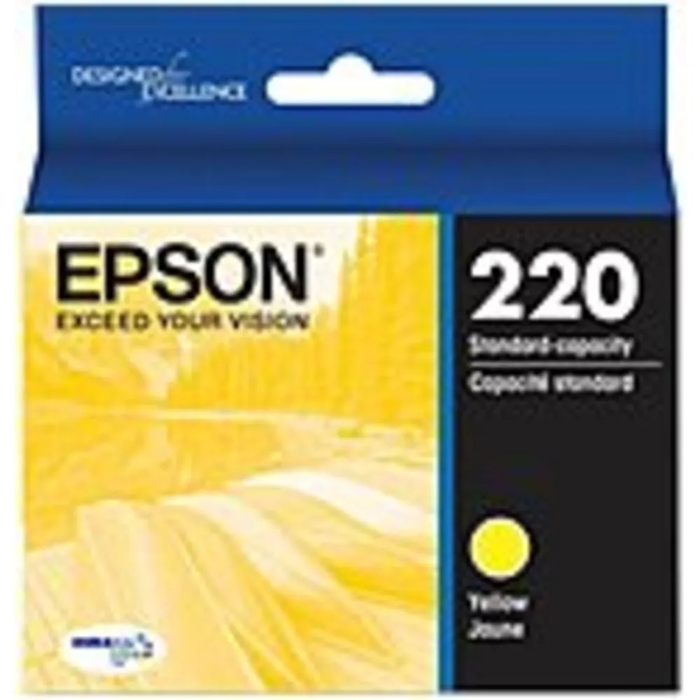 EPSON T220420-S — Epson DURABrite Ultra 220 Ink Cartridge - Yellow - Inkjet - Standard Yield - 165 Pages - 1 Each