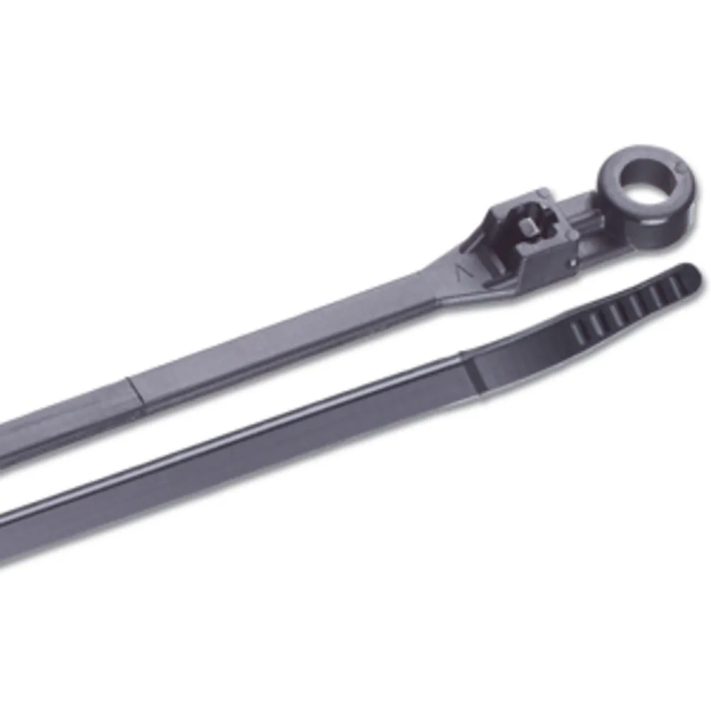 Ancor 199258 — 14 UV Black Mounting Cable Zip Ties - 100 Pack