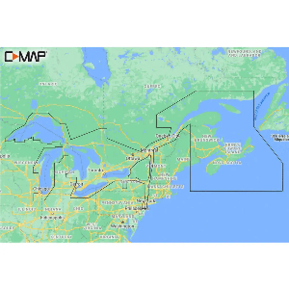 Lowrance M-NA-Y201-MS — C-MAP Great Lakes to Nova Scotia Coastal Chart
