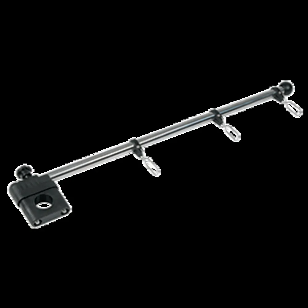 Whitecap S-5010 — Whitecap 17" Rail Mount Flag Pole - 1/2" Diameter, Stainless Steel Staff Nylon Mount