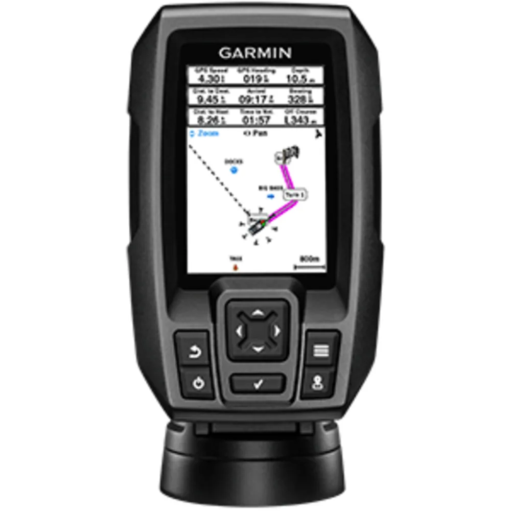Garmin 010-01550-01 — Garmin STRIKER™ 4 Fishfinder Worldwide Version w/77/200kHz - 4-Pin Transducer w/Transom & Trolling Motor Mounts