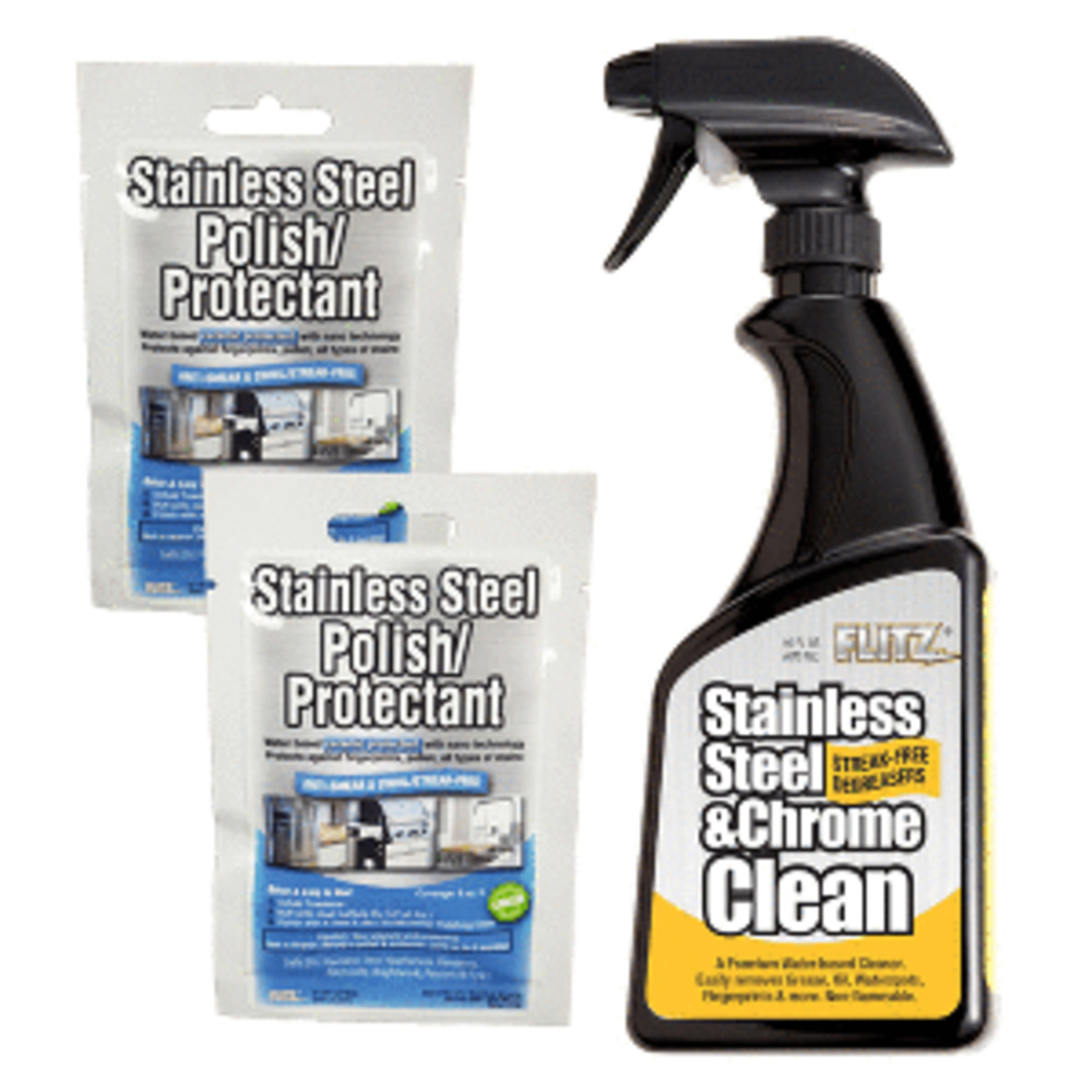 Flitz SPO1506SS01301 - <p><strong>Stainless Steel & Chrome Cleaner with Degreaser 1
