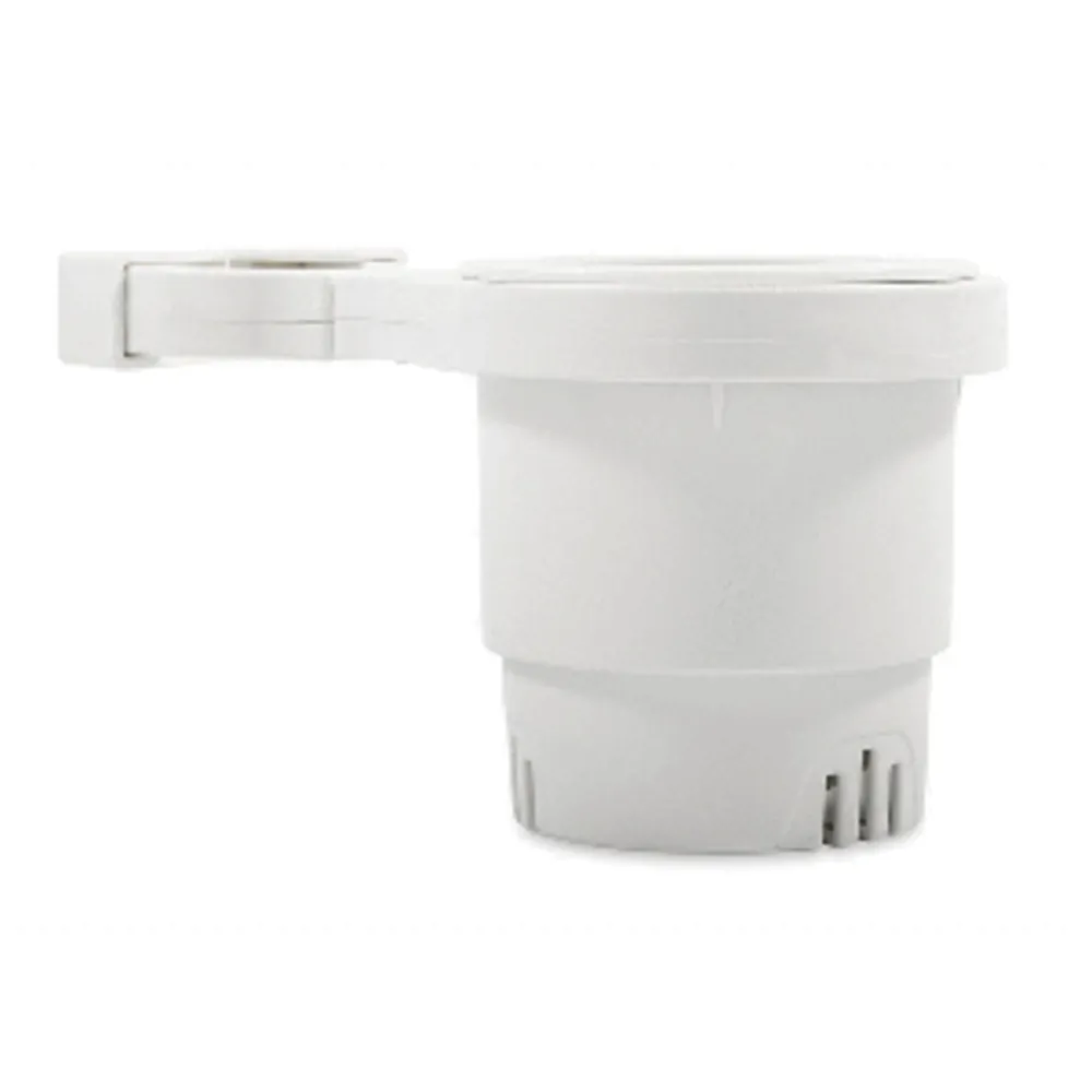 Camco 53083 — Camco Clamp-On Rail Mounted Cup Holder - Large for Up to 2" Rail - White