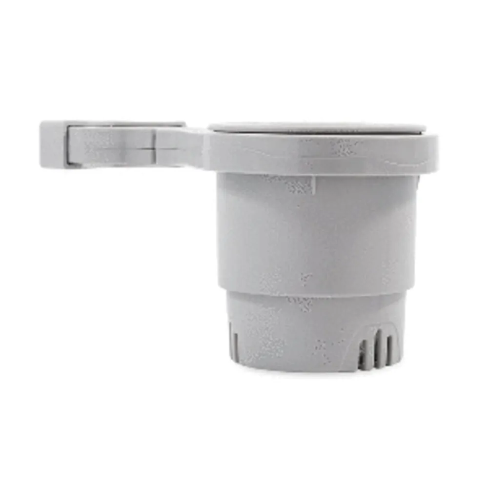 Camco 53093 — Camco Clamp-On Rail Mounted Cup Holder - Small for Up to 1-1/4" Rail - Grey