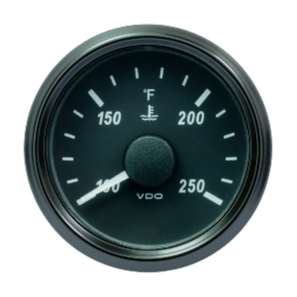VDO A2C3833340030 — SingleViu 52mm (2-1/16) Water Temperature Gauge - 250?F - 450-30 Ohm