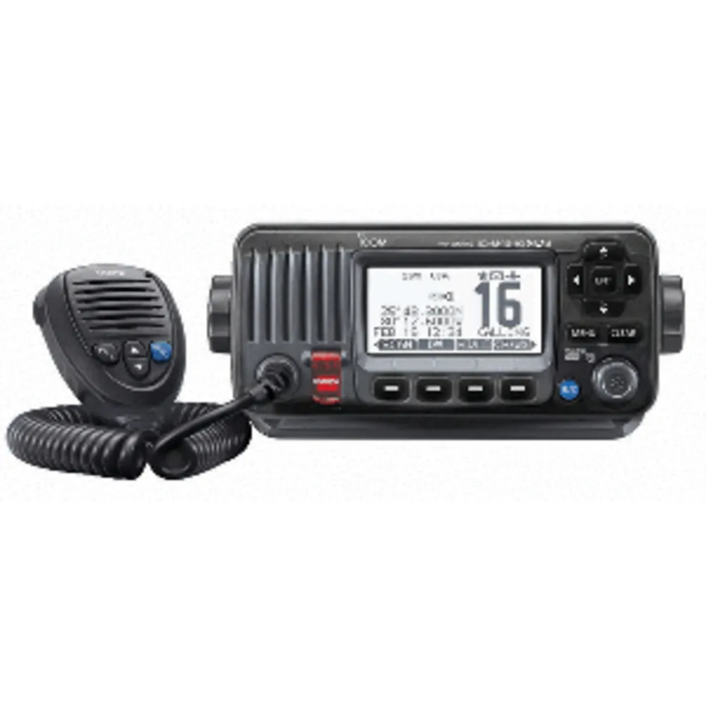 Icom M424G 41 — Icom M424G Black VHF Radio Class D DSC Built-in GPS