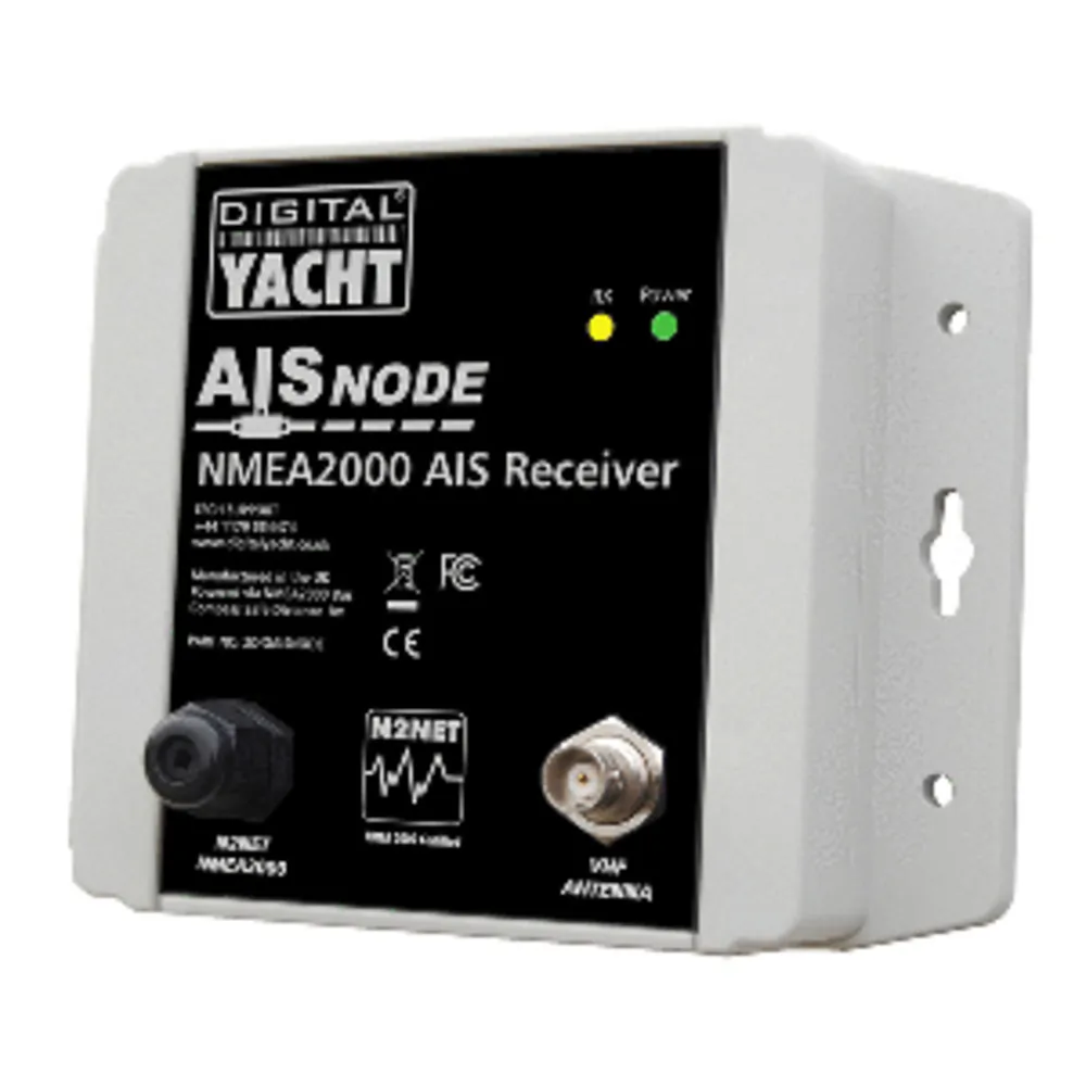 Digital Yacht ZDIGAISNODE — <p><strong>AISnode NMEA 2000 Boat AIS Class B Receiver</strong></p><p>AISnode is the first AIS Receiver to be designed exclusively for NMEA 2000. With a single, integral 0.75m NMEA 2000 cable that takes power from the network and outputs the AIS data on to the network, the AISnode is incredibly easy to install. Just find or fit a spare NMEA 2000 T Piece, screw the AISnode cable to the connection, connect a VHF antenna and the installation is complete.</p><p>Utilizing the same high performance, true dual channel receiver that our latest Class B Transponders have, AISnode will receive every AIS equipped vessel within VHF range and never miss or drop a single target. All of the latest NMEA 2000 AIS message types are supported, including AIS SARTs, AtoNs and Class B static data, ensuring full compatibility with all of the latest AIS enabled chart plotters.</p><p>NMEA 2000 is becoming more and more popular on new boats and nearly all new