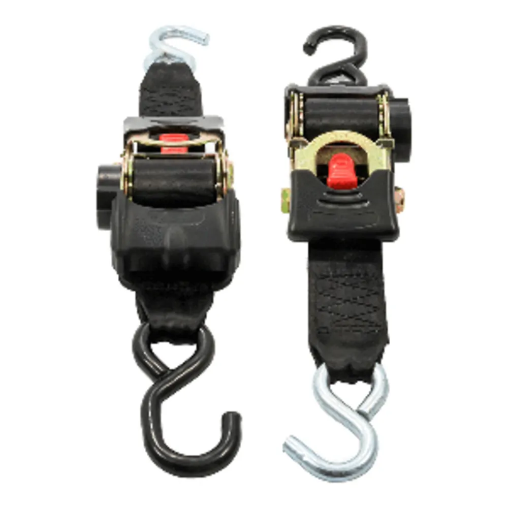 Camco 50031 — Camco Retractable Tie Down Straps - 2" Width 6' Dual Hooks