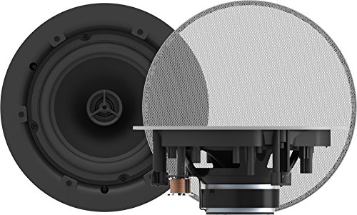 VISION AUDIO CS-1800 - Pair of White wall Loudspeakers - 50W (RMS) Each, Low-Impeda