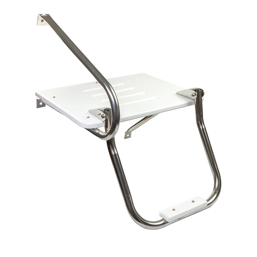 Whitecap 67902 - White Poly Swim Platform with Ladder for Outboard Boats