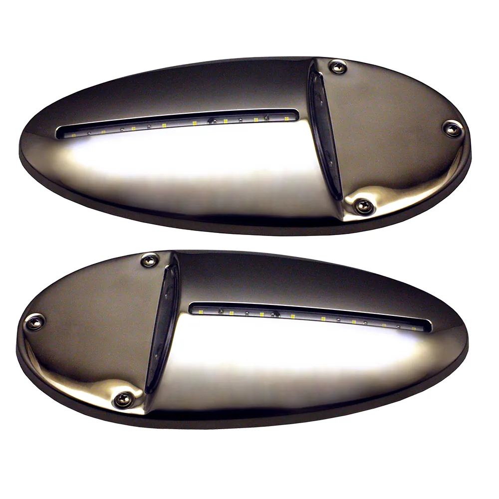 Innovative Technology 585-0220-7 - LED Docking Light - Mirrored Stainless Steel - Pair