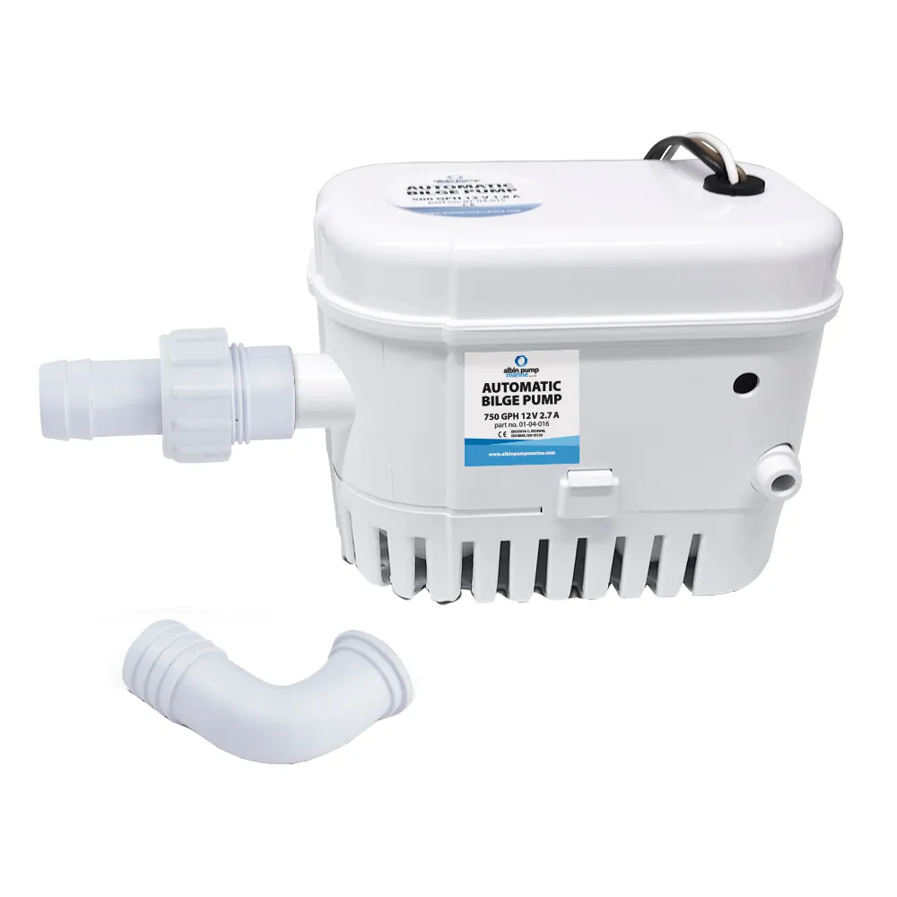 Albin Pump Marine 01-04-016 — Albin Pump 12V Automatic Bilge Pump - 750 GPH