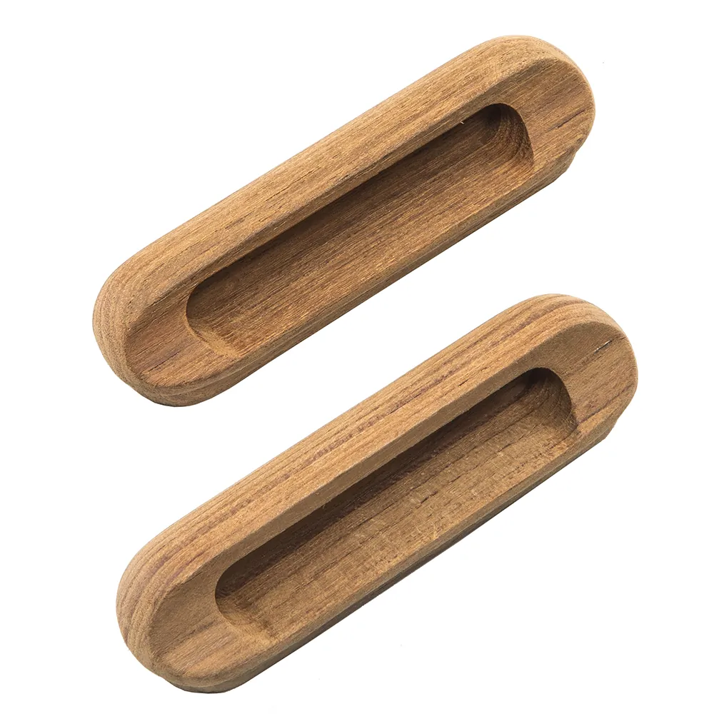 Whitecap 60124-A — Whitecap Teak Oblong Drawer Pull - 4.06"L - 2 Pack