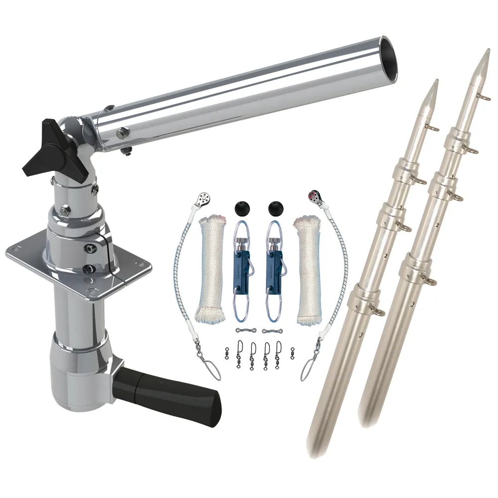 Rupp Marine CW52214 — Rupp Revolution Top Gun Package w/18' Poles & Complete Single Line Rigging Kit w/Klickers Release Clips