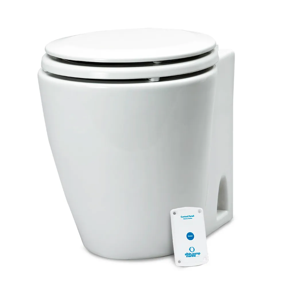 Albin Pump Marine 07-02-043 — Albin Pump Marine Design Marine Toilet Standard Electric - 12V