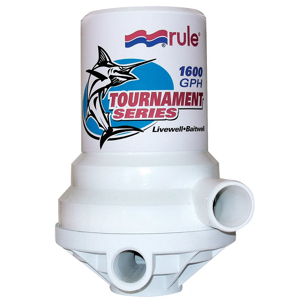 Rule 209FDP — Rule 1600 GPH Dual Port Livewell Pump for Boating